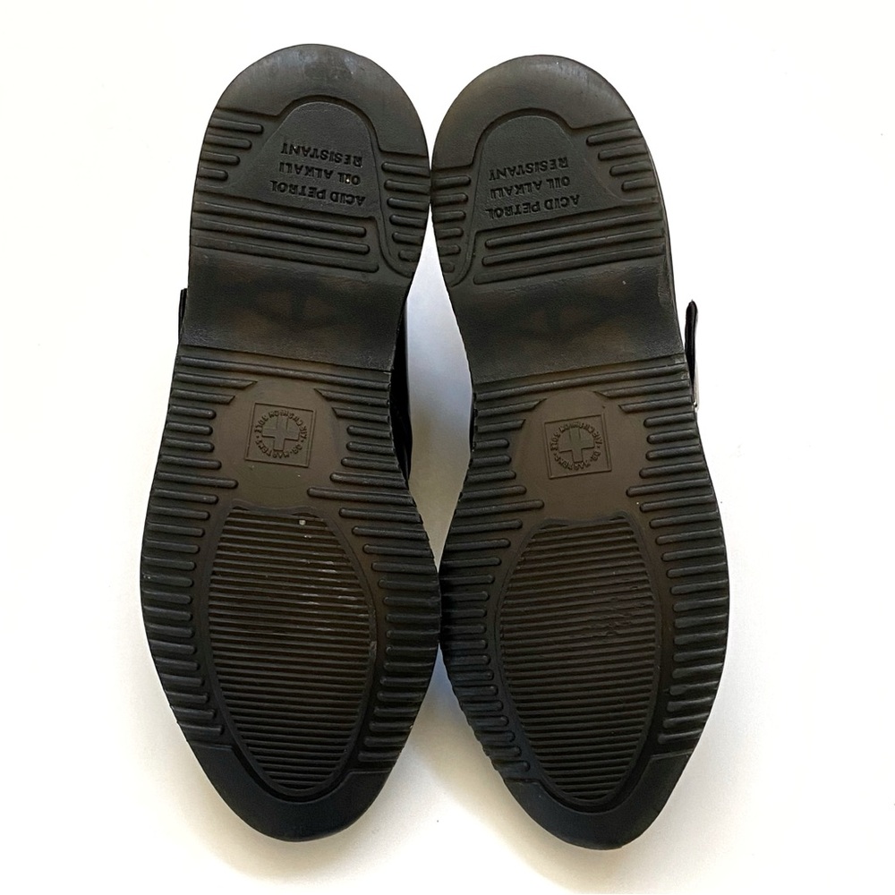 DR. MARTENS BLACK LEATHER MILLER SILVER BUCKLE DETAIL LOAFER DRESS SHOES - Picture 7 of 10
